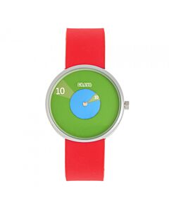 Unisex Pinwheel Silicone Green Dial Watch