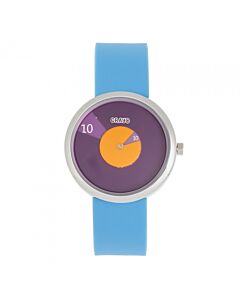 Unisex Pinwheel Silicone Purple Dial Watch