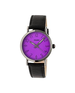 Unisex Pride Leather Purple Dial