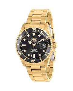 Unisex Pro Diver Stainless Steel Black Dial Watch