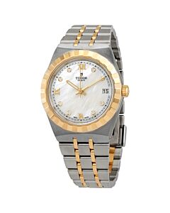 Unisex Royal 316L Steel with 18kt Yellow Gold Links Mother of Pearl Dial Watch