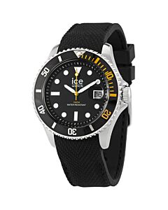 Men's Rubber Black Dial Watch