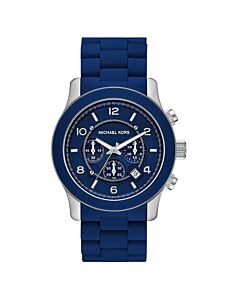 Unisex Runway Chronograph Silicone Blue Dial Watch
