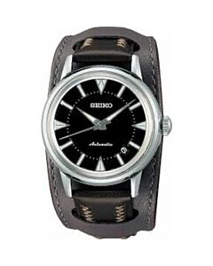 Unisex Seiko Prospex Luxe Leather Black Dial Watch