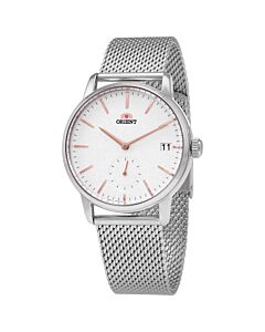 Unisex Stainless Steel Mesh White Dial Watch