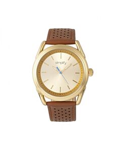 Unisex The 5900 Leather Gold-tone Dial Watch