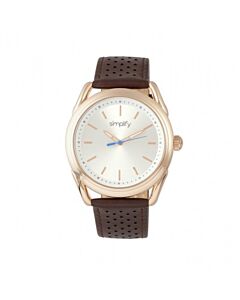 Unisex The 5900 Leather Silver Dial Watch