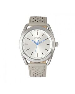 Unisex The 5900 Leather Silver-tone Dial Watch