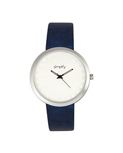 Unisex The 6000 Leatherette Silver Dial Watch