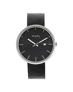 Unisex The 6400 Leather Black Dial Watch