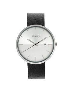 Unisex The 6400 Leather Silver Dial Watch