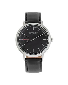 Unisex The 6500 Leather Black Dial Watch