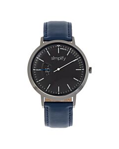 Unisex The 6500 Leather Black Dial Watch
