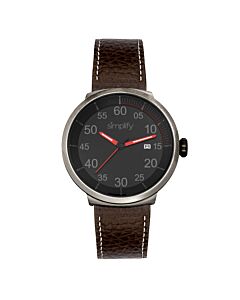 Unisex The 7100 Leather Black Dial Watch