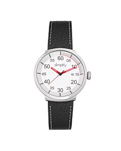 Unisex The 7100 Leather White Dial Watch