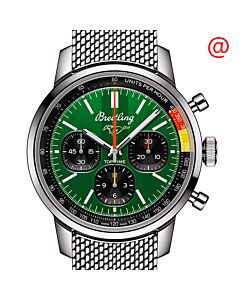 Unisex Top Time Chronograph Stainless Steel Green Dial Watch