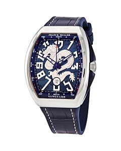 Unisex Vanguard Alligator with Rubber Blue Dial Watch