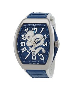 Unisex Vanguard Alligator with Rubber Blue Dial Watch