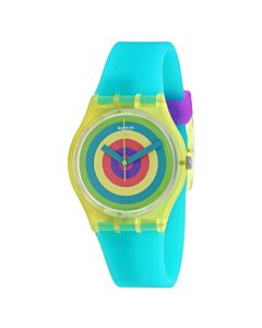Unisex Vitamin Booster Silicone Multi-Color (Bulls-eye) Dial Watch