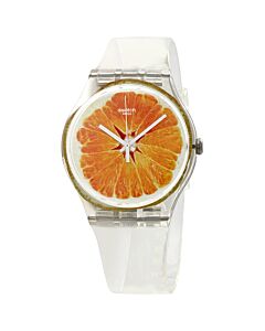 Unisex Vitamine Boost Plastic Orange Dial Watch