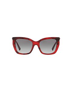 Valentino 53 mm Red Havana Sunglasses