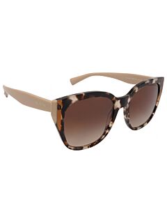 Valentino 54 mm Havana Brown/Transparent Brown/Beige Sunglasses