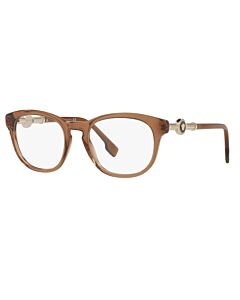Versace 52 mm Transparent Brown/Gold Eyeglass Frames
