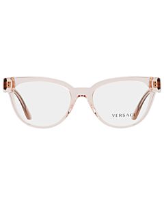 Versace 52 mm Transparent Pink Eyeglass Frames