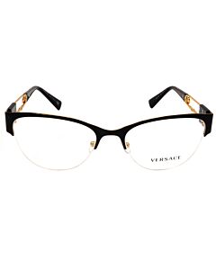 Versace 54 mm Black/Gold Eyeglass Frames