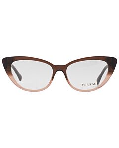 Versace 54 mm Transparent Brown Gradient Eyeglass Frames
