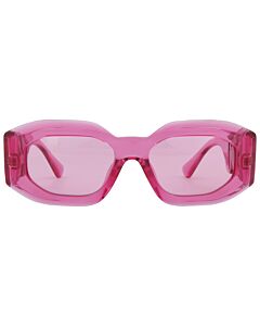 Versace 54 mm Transparent Pink Sunglasses