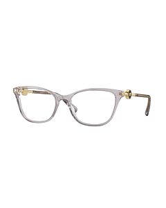 Versace 55 mm Transparent Grey Eyeglass Frames