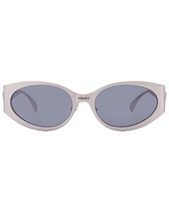 Versace 56 mm Matte Silver Sunglasses