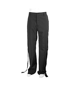 Versace Men's Black Formal Trousers With Straps