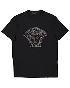 Versace Men's Short Sleeve Medusa Crystal-embellished T-shirt