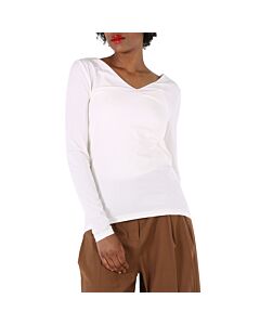 Wolford Ladies White Viscose V-neck Pullover