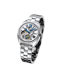 Women's 5th Ave Stainless Steel White (Skeleton) Dial Watch