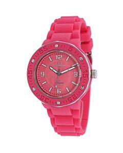 Women's Acqua Rubber Pink Dial Watch