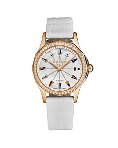 Women's Admiral Cup Leather Mother of Pearl Dial Watch