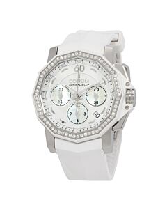 Women's Admirals Cup Chronograph Rubber White Mother of Pearl Dial Watch