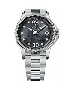 Women's Admiral's Cup Legend Stainless Steel Black Mother Of Pearl Dial Watch