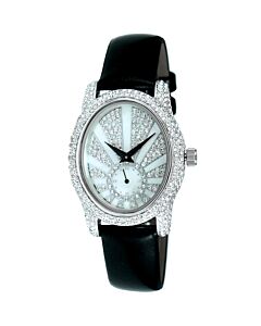 Women's AKJ2003-L Genuine Leather White Dial Watch