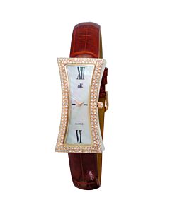Women's AKJ9715-L Genuine Leather Mother of Pearl Dial Watch