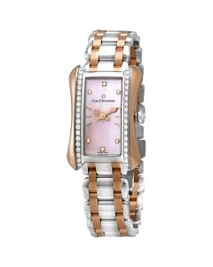 Women's Alacria Queen Stainless Steel and 18kt Rose Gold Mother of Pearl Dial Watch