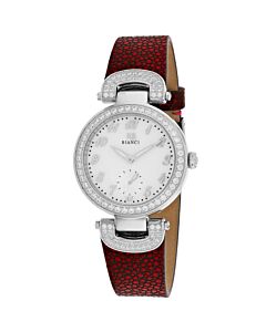 Women's Alessandra Leather Mother of Pearl Dial Watch