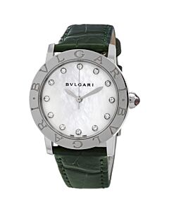 Womens-Alligator-Leather-White-Mother-of-Pearl-Dial-Watch