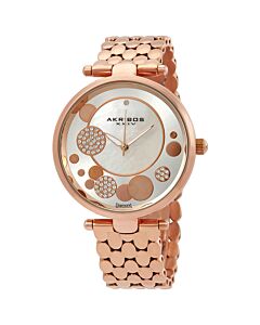 Women's Rose Gold-Tone Alloy Mother of Pearl Dial