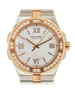 Women's Alpine Eagle Stainless Steel & 18k Rose Gold Mother of Pearl Dial Watch