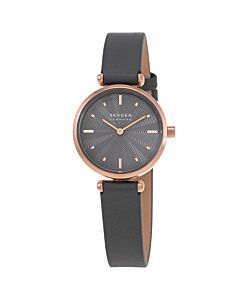 Women's Amberline Eco Leather Charcoal Dial Watch