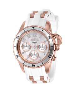 Women's Angel Chronograph Silicone and Stainless Steel White Dial Watch